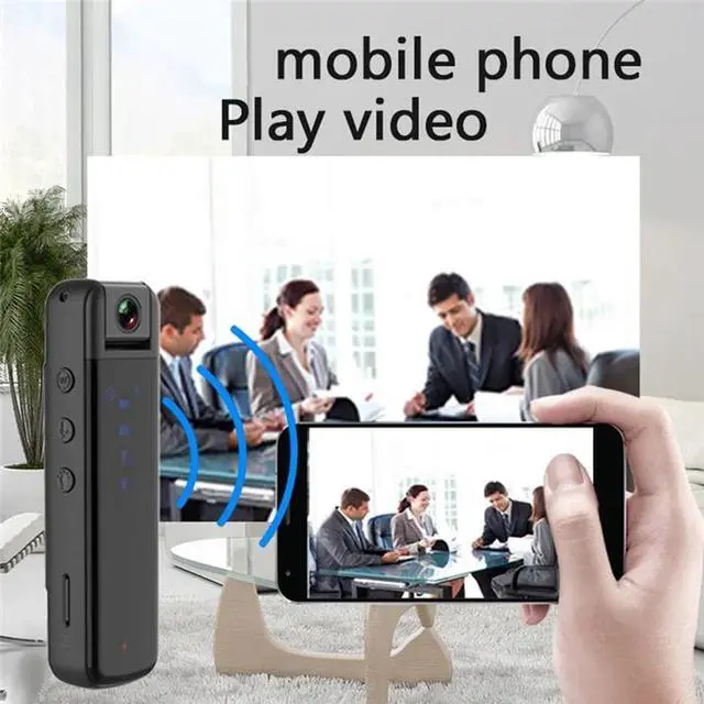 Alt view image 3 of 7 - 1080P HD Mini Wifi Recorder Camera Motion Camera Outdoor Camera Enforcement Recorder Security Body Camera,1 x Wifi Recorder Camera 1 x USB Cable 1 x English manual,Black