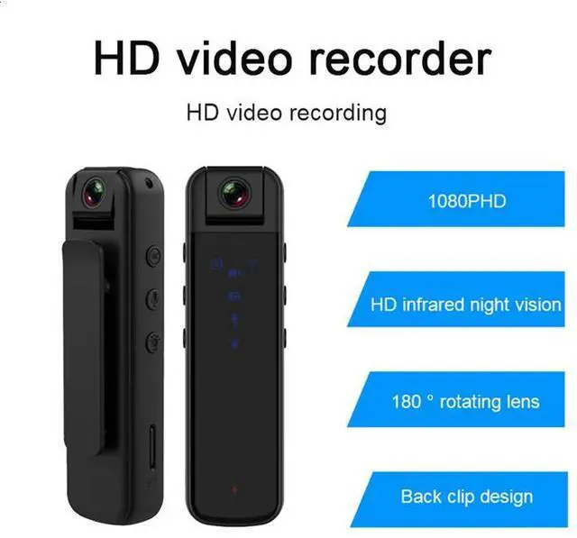 Alt view image 5 of 7 - 1080P HD Mini Wifi Recorder Camera Motion Camera Outdoor Camera Enforcement Recorder Security Body Camera,1 x Wifi Recorder Camera 1 x USB Cable 1 x English manual,Black