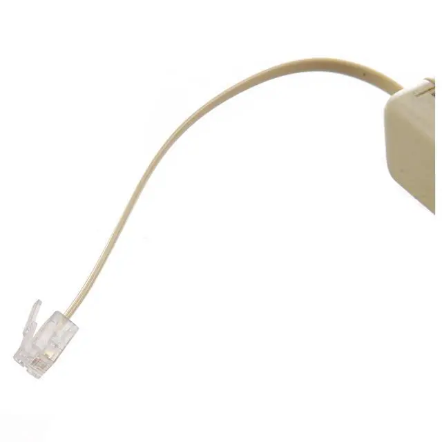 Alt view image 4 of 4 - 2X RJ11 6P4C to 6P4C 4 Way Telephone Line Modular Splitter Adapter Beige,2 x RJ11 Telephone Splitter,Beige