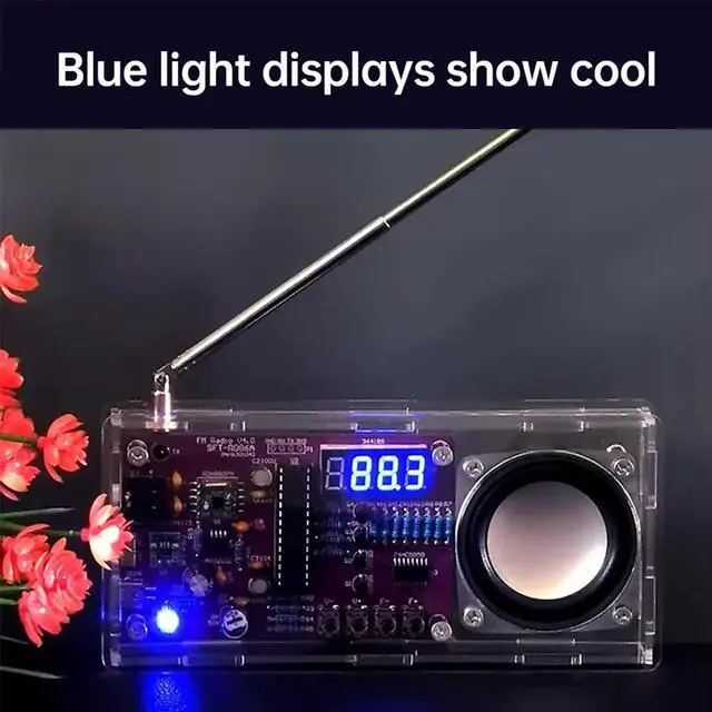 Alt view image 3 of 7 - DIY FM Radio Kit Electronic Digital Tube Display Radio Single Chip Computer Learning Assembly Parts 87.5MHz-108MHZ,1 x DIY FM radio kit,Photo Color