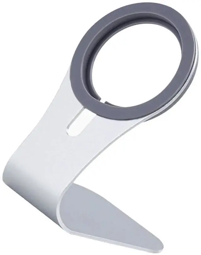 Alt view image 6 of 6 - Magnetic Cell Phone Charger Stand Magnetic Phone Stand Aluminum Alloy Stand Fast Wireless Charging Stand,1 * Magnetic Cell Phone Charger Stand,Silver
