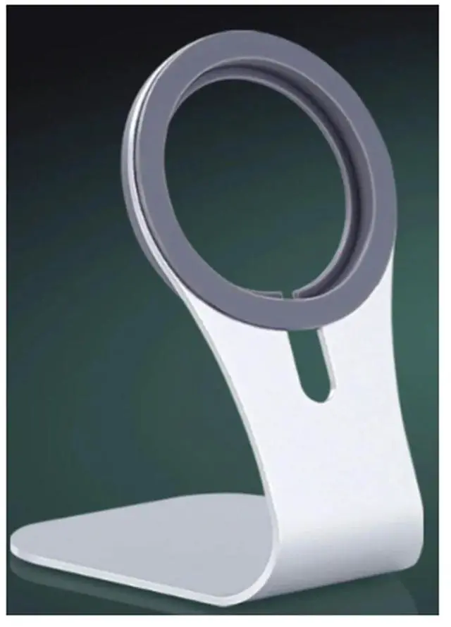 Alt view image 3 of 6 - Magnetic Cell Phone Charger Stand Magnetic Phone Stand Aluminum Alloy Stand Fast Wireless Charging Stand,1 * Magnetic Cell Phone Charger Stand,Silver