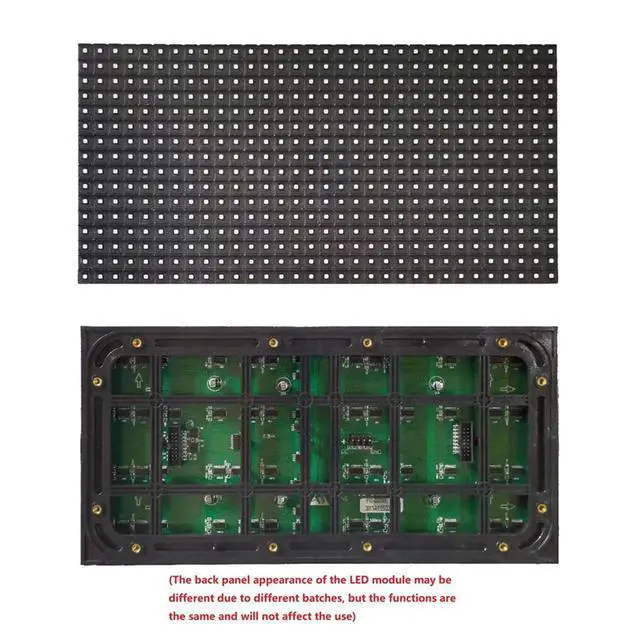 Alt view image 3 of 7 - 4Pcs P10 Full Color Outdoor LED Module HUB75 SMD3535 32x16 Pixels LED Display Panel 320x160mm 1/4S Driver,4 x LED Display Unit Board 4 cord 4 x cable,Black