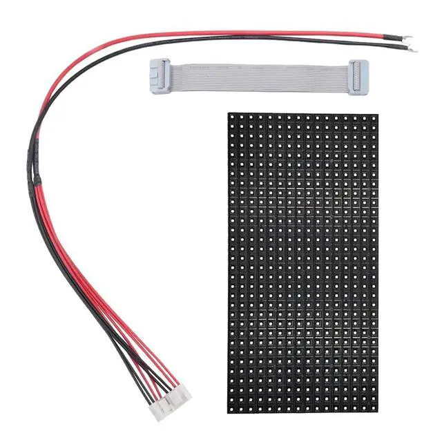 Alt view image 5 of 7 - 4Pcs P10 Full Color Outdoor LED Module HUB75 SMD3535 32x16 Pixels LED Display Panel 320x160mm 1/4S Driver,4 x LED Display Unit Board 4 cord 4 x cable,Black