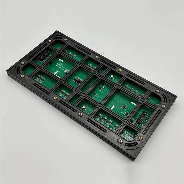 Alt view image 7 of 7 - 4Pcs P10 Full Color Outdoor LED Module HUB75 SMD3535 32x16 Pixels LED Display Panel 320x160mm 1/4S Driver,4 x LED Display Unit Board 4 cord 4 x cable,Black
