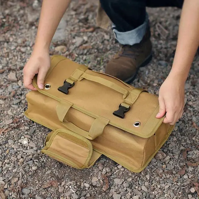 Alt view image 2 of 7 - Camping Storage Bag Multifunctional Outdoor Roll Up Tent Peg Carrier Pack Storage Bag Hiking Travel Storage Pouches