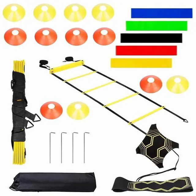 Main image of Soccer Agility Training Equipment Set Agility Ladder Soccer Cones Solo Soccer Trainer for Kids Youth Adults