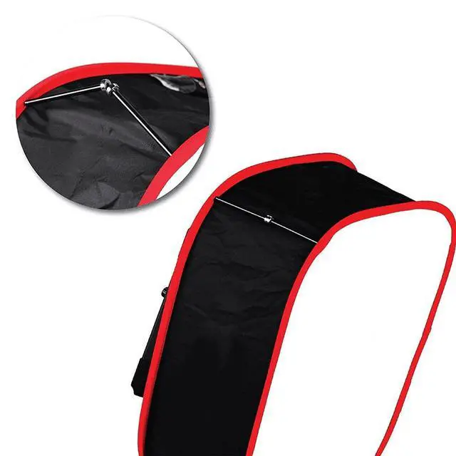 Alt view image 2 of 7 - Portable Softbox LED Light Panel Diffuse Light Room Lighting Modifier for LED Light cloth Black&Red,1 x Collapsible Softbox