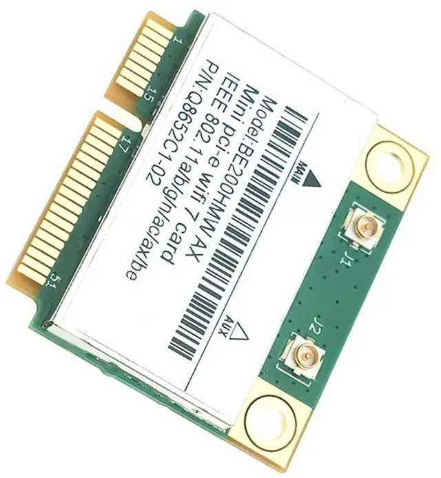 Alt view image 6 of 6 - BE200 WiFi 7 Card BE200HMW for Bluetooth 5.4 Tri Band 2.4G/5G/6GHz Wireless Network Adapter for PC Windows10/11 WiFi6E PCB As Shown,1 * Wireless Network Card