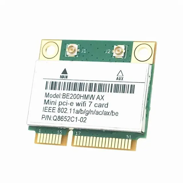Alt view image 2 of 6 - BE200 WiFi 7 Card BE200HMW for Bluetooth 5.4 Tri Band 2.4G/5G/6GHz Wireless Network Adapter for PC Windows10/11 WiFi6E PCB As Shown,1 * Wireless Network Card