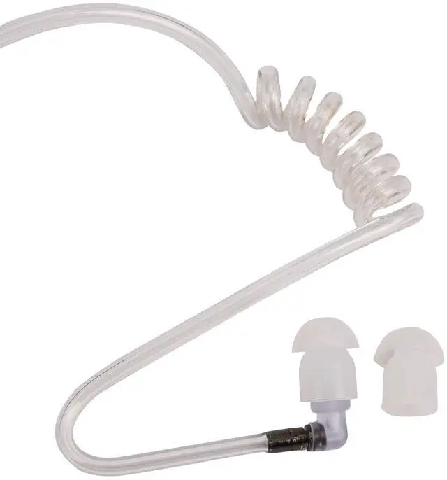 Alt view image 7 of 7 - 2X 3.5mm Adjustable Throat Mic Microphone Covert Acoustic Tube Earpiece Headset with Finger PTT for Android,2 x Throat Mic earphone 2 x Spare earplug,black