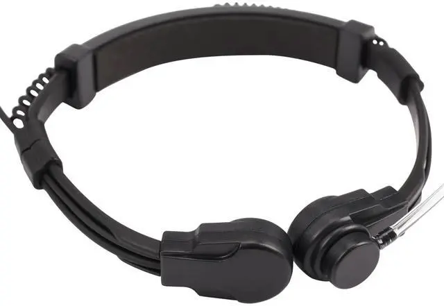 Alt view image 3 of 7 - 2X 3.5mm Adjustable Throat Mic Microphone Covert Acoustic Tube Earpiece Headset with Finger PTT for Android,2 x Throat Mic earphone 2 x Spare earplug,black