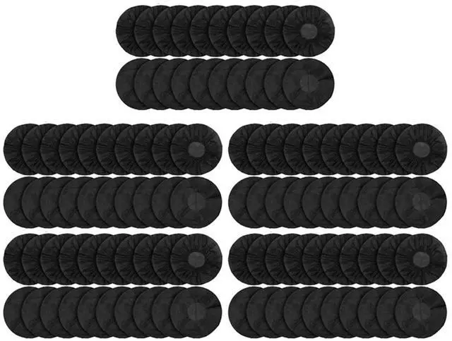 Main image of 100Pcs/Set Gaming Cafe Disposable Headset Cover Non-Woven Headband Dustproof Sweatproof Headset Cover, Black,100 x Disposable Earphone Covers,Black