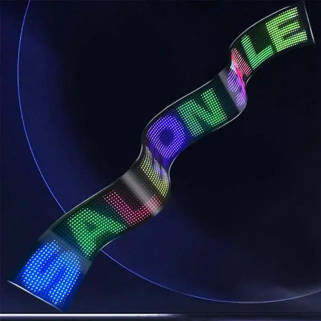 Alt view image 5 of 7 - RGB LED Matrix Pixel Screen Waterproof DIY Programmable Flexible Screen Bluetooth App Control for Car Shop Bar,1 * LED Display 1 * Remote Control