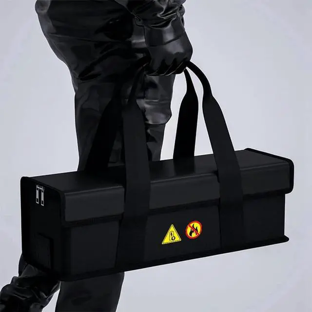 Alt view image 3 of 6 - E-Bike Battery Bag Lithium Explosion-Proof Charging Fireproof Waterproof Storage