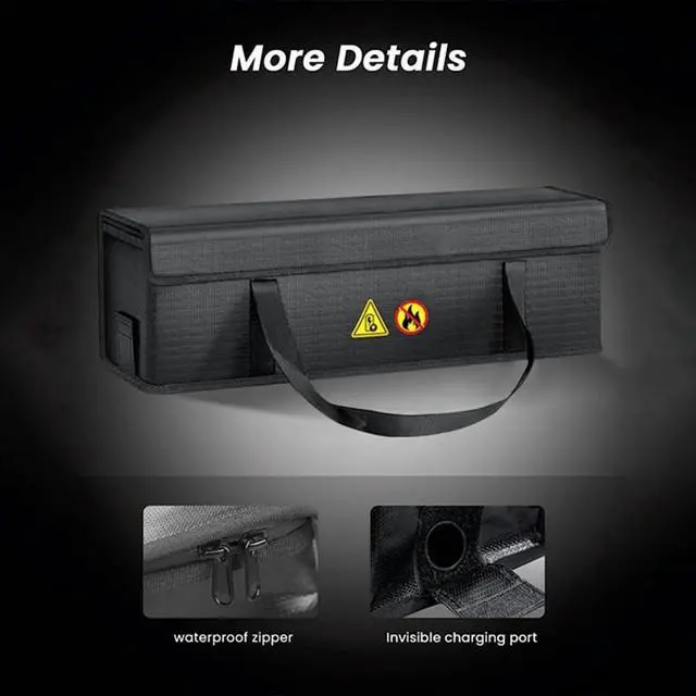 Alt view image 6 of 6 - E-Bike Battery Bag Lithium Explosion-Proof Charging Fireproof Waterproof Storage