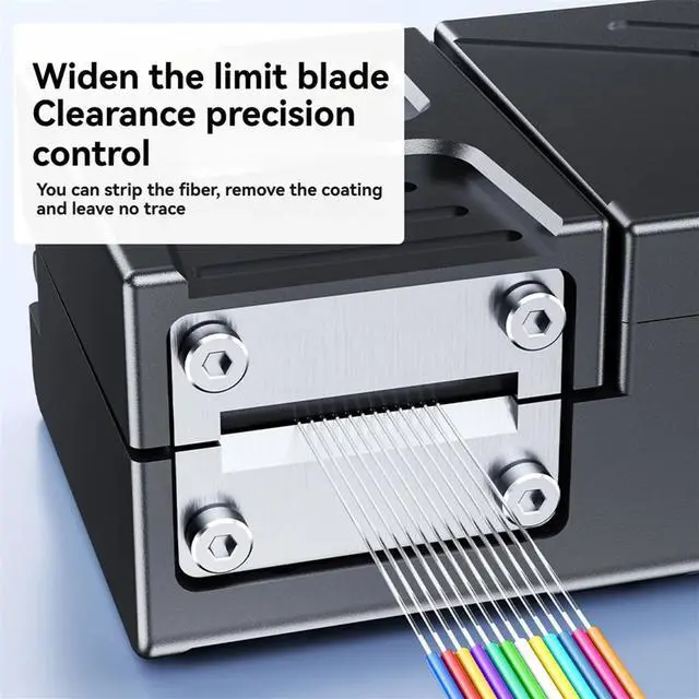 Alt view image 5 of 7 - U9 Fiber Thermal Stripper Efficient Heated Wire Stripping Tool for Ribbon Fiber Includes Lithium Battery Fusion Tool(US),1 * fiber stripper 1 * adapter