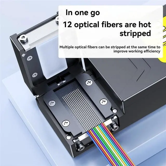 Alt view image 4 of 7 - U9 Fiber Thermal Stripper Efficient Heated Wire Stripping Tool for Ribbon Fiber Includes Lithium Battery Fusion Tool(US),1 * fiber stripper 1 * adapter