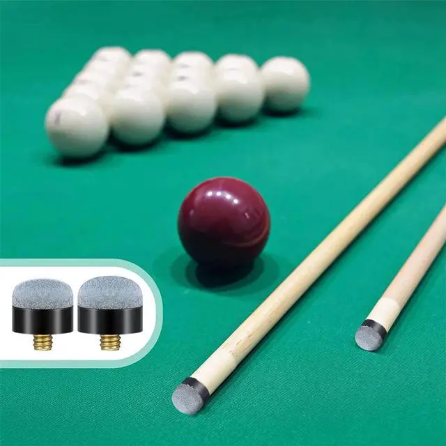 Alt view image 3 of 6 - 60Pcs Pieces 12 Mm/13 mm Billiard Pool Cue Stick Tips Screw on Tips Ferrules Replacement Billard Pool Accessories,30 x 13MM club heads 30 x 12MM club heads