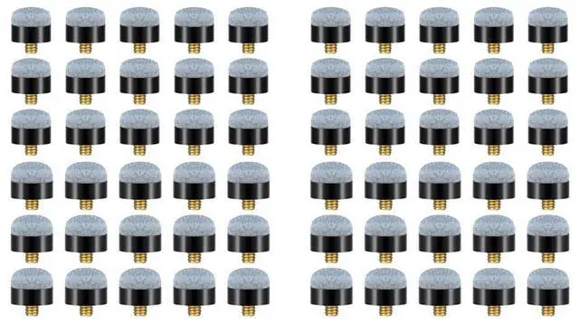Main image of 60Pcs Pieces 12 Mm/13 mm Billiard Pool Cue Stick Tips Screw on Tips Ferrules Replacement Billard Pool Accessories,30 x 13MM club heads 30 x 12MM club heads