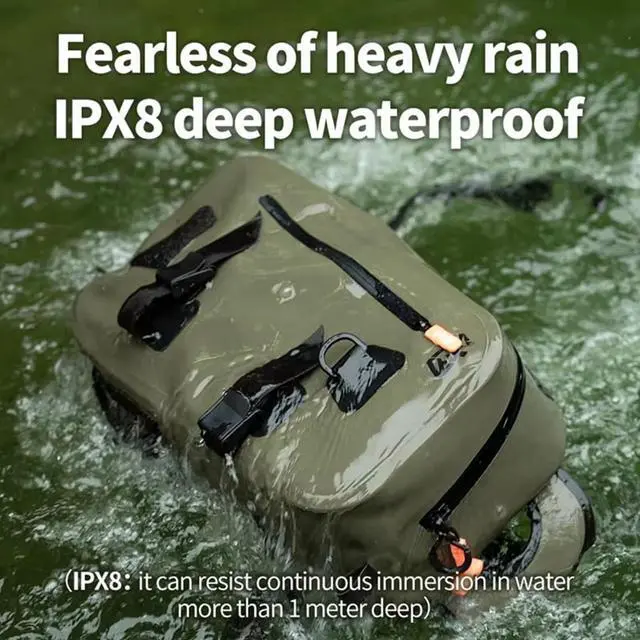 Alt view image 6 of 7 - Fishing Shoulder Bag Fishing Tackle Waterproof Bag Outdoor Capacity Fishing Lures Bag Line Box Storage Accessories,1 x Fishing Shoulder Bag,Photo Color