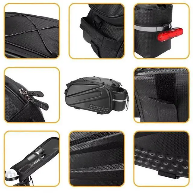 Alt view image 2 of 6 - 10L Waterproof Bike Frame Bag with Water Bottle Holder, Cycling Storage Pouch, Bicycle Organizer Pack for All Bikes,1 * Waterproof Bike Frame Bag