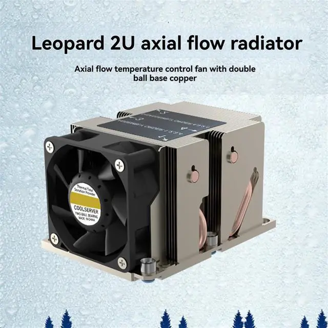 Alt view image 4 of 7 - LGA3647-2U-R83 Cooler 240W for Lga 3647 Narrow Type Radiator 2u Heat Sink 4 Heat Pipe Side Blow Cooling Fan,1 * cpu Cooler