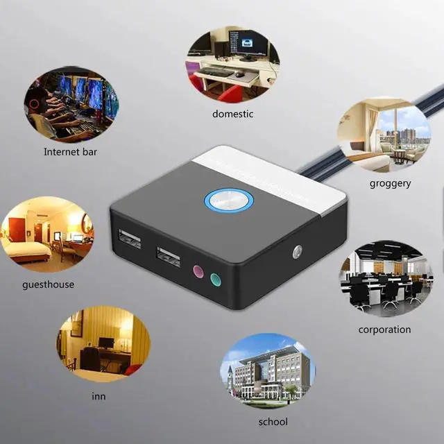 Alt view image 3 of 7 - GENEMA Desktop Power Button with USB Port for Easy PC Operate Multiple Function