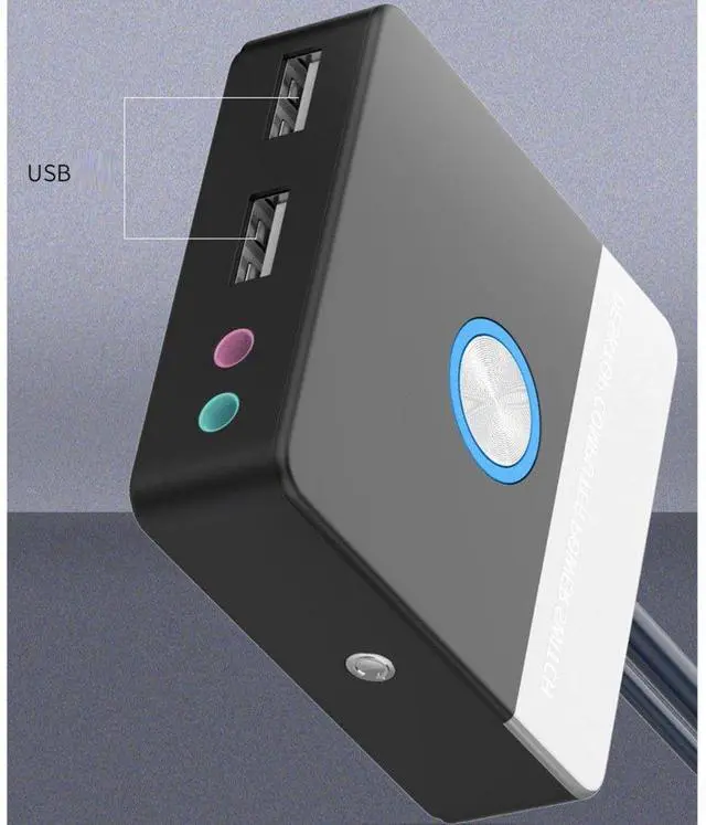 Alt view image 7 of 7 - GENEMA Desktop Power Button with USB Port for Easy PC Operate Multiple Function