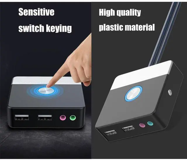 Alt view image 5 of 7 - GENEMA Desktop Power Button with USB Port for Easy PC Operate Multiple Function