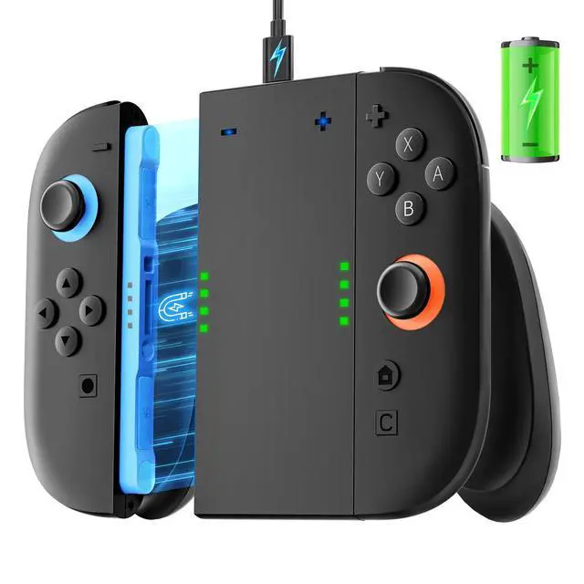 Alt view image 2 of 7 - Switch 2 Joy Con Charging Controller - Fast USB-C charging, LED indicator light, ergonomic comfortable controller, suitable for Switch 2, durable gaming accessories