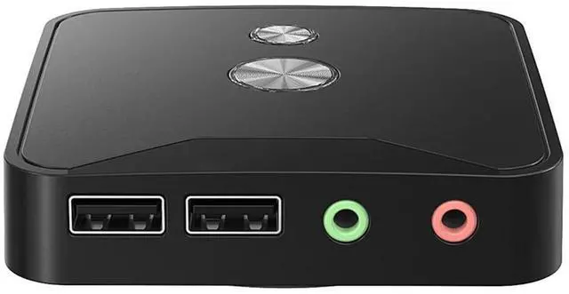 Alt view image 4 of 7 - PC Host Power Switch Button Switch Box dual USB interfaces dual Audio Port for Computer Desktop Remote Control