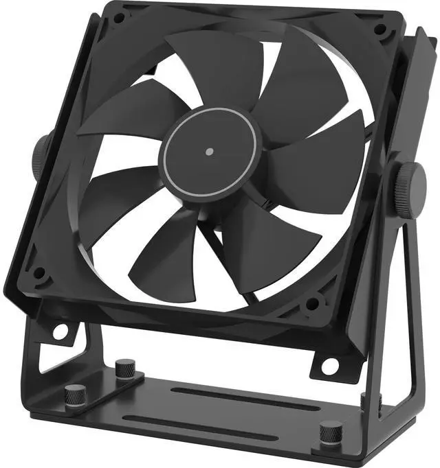 Main image of Multi-Purpose Desk Fan Stand Mount for 120 and 140mm PC Computer Fans (Black)
