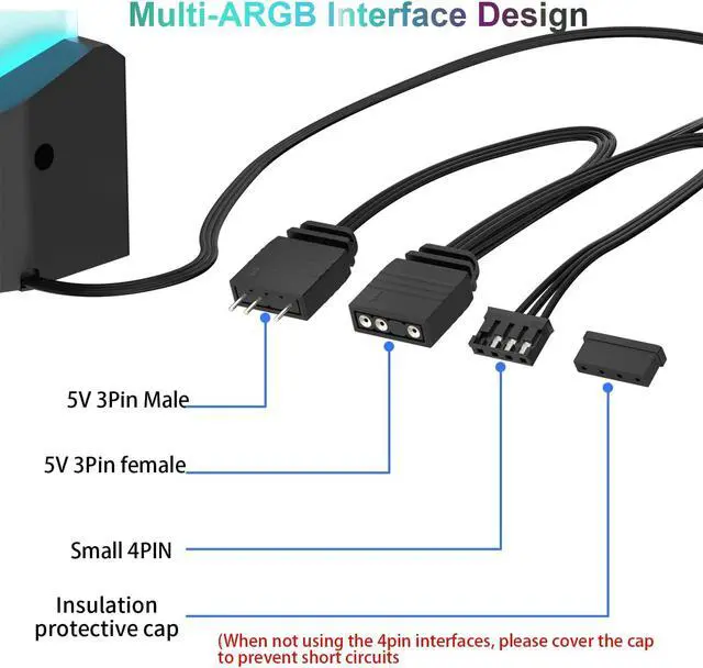 Alt view image 3 of 5 - ARGB GPU Support Bracket, 5V 3 Pin RGB GPU Stand Holder, Anti Sag GPU Bracket, Graphics Card Support with Height Adjustable and Bottom Magnetic 35 to 172mm for Computer