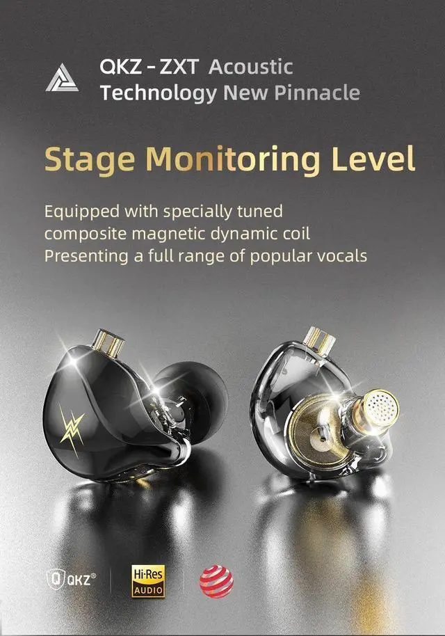 Alt view image 2 of 7 - Newest QKZ ZXT MT1 In Ear Earphone Dynamic DJ Monitor IEM Ea