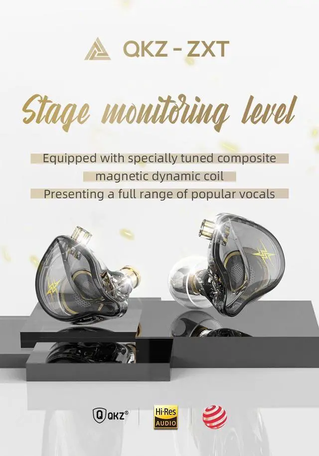 Main image of Newest QKZ ZXT MT1 In Ear Earphone Dynamic DJ Monitor IEM Ea