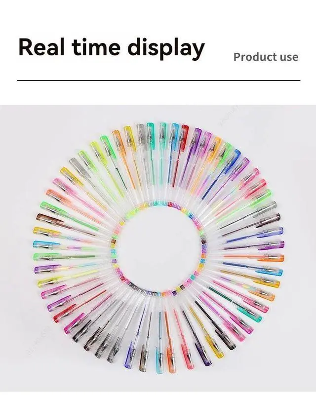 Alt view image 2 of 7 - 100/5Pcs Gel Pen Set 100 Colored Gel Pens for Coloring Books