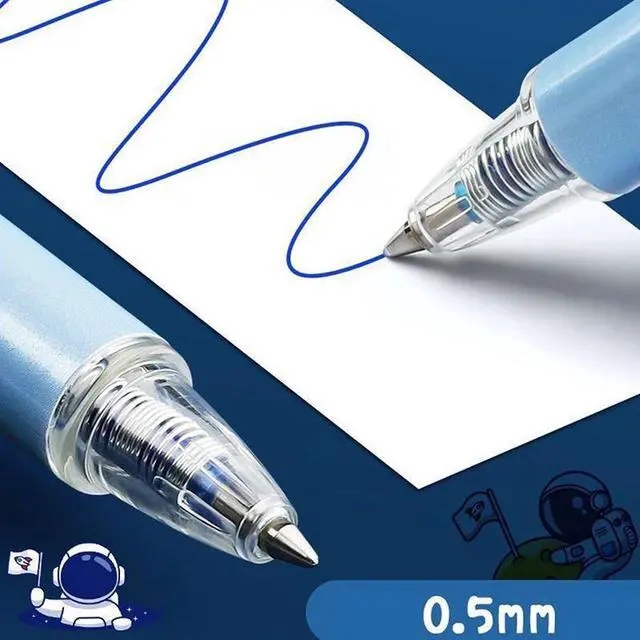 Alt view image 4 of 7 - Anime Cartoon Astronaut Erasable Gel Pen Set With Ink Refill