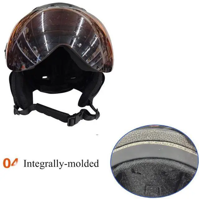 Alt view image 7 of 7 - MOON Skiing Helmet With Goggles PC+EPS High-Quality Ski Helm