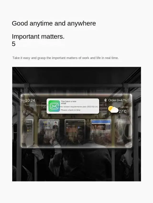 Alt view image 6 of 7 - INMO Air Wireless 3D AR Glasses HD Camera Smart Control All