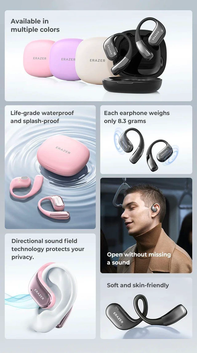 Alt view image 2 of 7 - Erazer X11 Translation Earphones Intelligent Bluetooth Earph