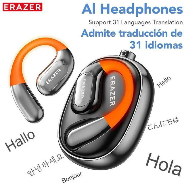 Alt view image 7 of 7 - [AI Translator Earphone] ERAZER XF31 Bluetooth Translation E