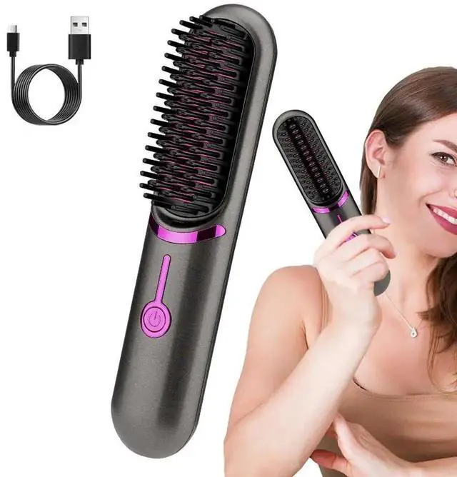 Main image of Hair Straightener Brush Fast Heating Cordless Curling Comb F