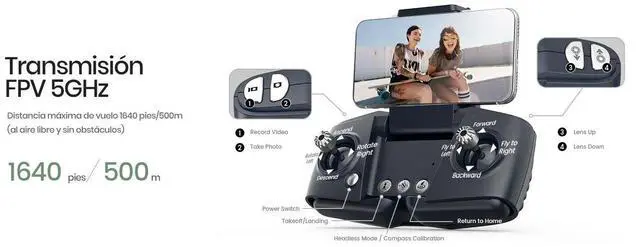 Alt view image 5 of 7 - Holy Stone HS175D 4K Camera Drone: Foldable, GPS, 46 min fli