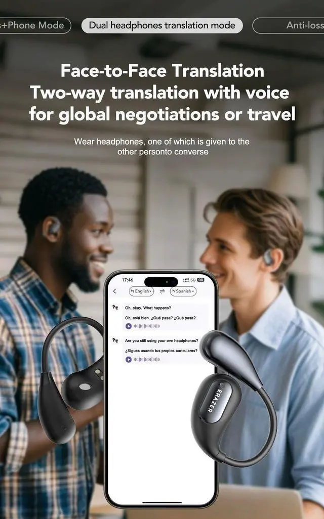 Alt view image 7 of 7 - [AI Earphone] Bluetooth Earphones ERAZER XP7 Wireless Headph