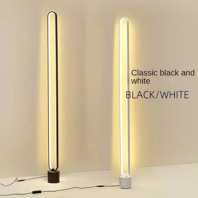 Alt view image 3 of 7 - Minimalist LED Floor Lamp Warm/White Light Dimmable with Rem