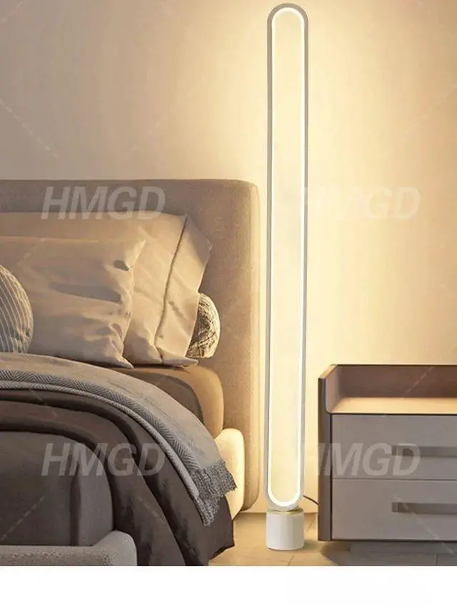 Alt view image 2 of 7 - Minimalist LED Floor Lamp Warm/White Light Dimmable with Rem