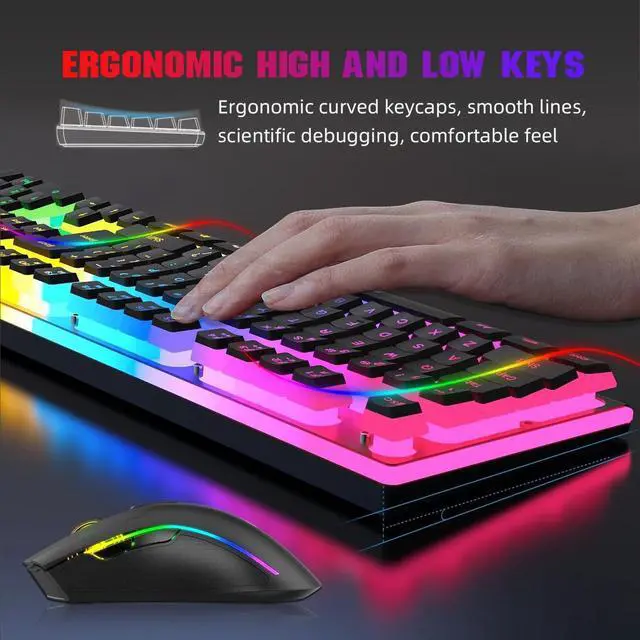 Alt view image 7 of 7 - 2025 New arrival HXSJ L96 104 keys 2.4G wireless pc keyboard
