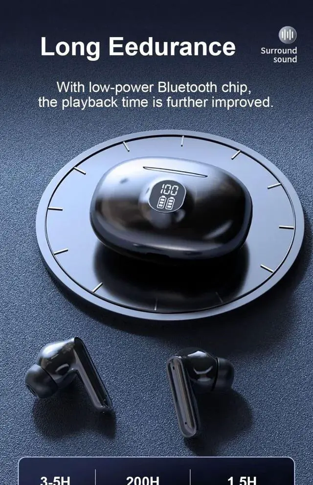 Alt view image 7 of 7 - NEW S510 TWS Wireless Headphones LED Power Earphones Digital