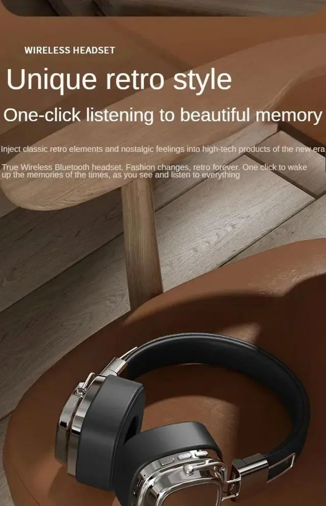 Alt view image 6 of 7 - 2024 New Retro On Ear Headphones Wireless Bluetooth Headsets